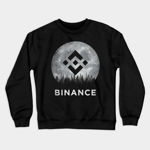 Vintage Binance BNB Coin To The Moon Crypto Token Cryptocurrency Blockchain Wallet Birthday Gift For Men Women Kids Crewneck Sweatshirt by Thingking About